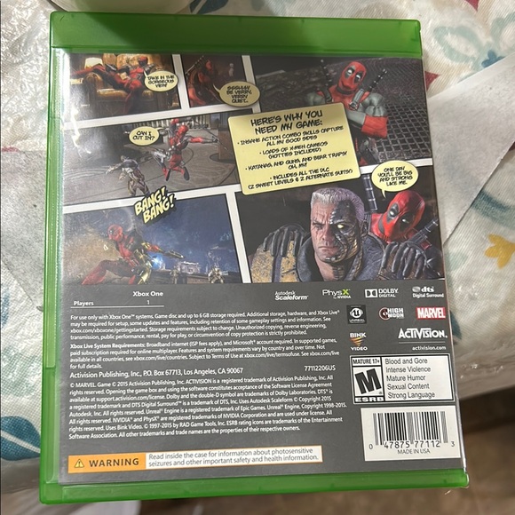 Deadpool & Left4Dead 2 Bundle Xbox One/ Xbox360 Game Disc by - Green Case - Picture 4 of 8